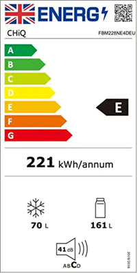 Chiq FBM228NE4DEU, Fridge Freezer 70/30, 231L