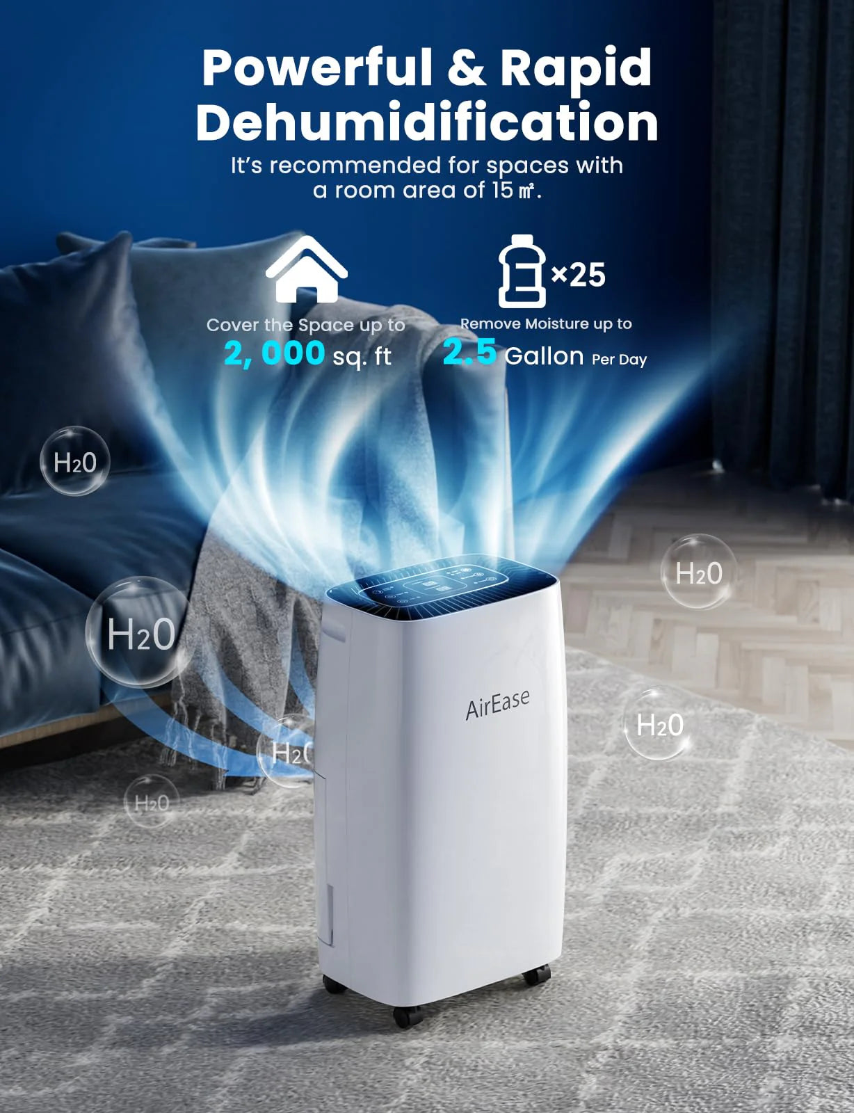 12L/Day Dehumidifiers for Home