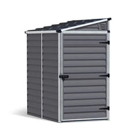 4′ X 6′ Palram Canopia Grey Skylight Pent Plastic Shed (1.17M X 1.77M)