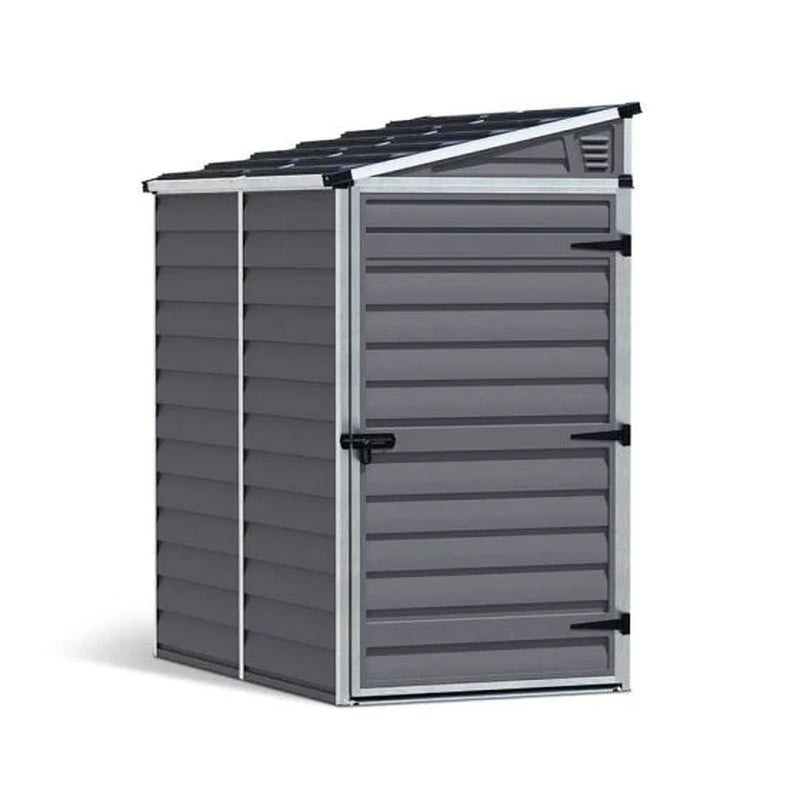 4′ X 6′ Palram Canopia Grey Skylight Pent Plastic Shed (1.17M X 1.77M)